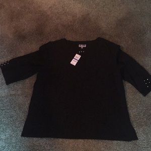 Black summer tunic top